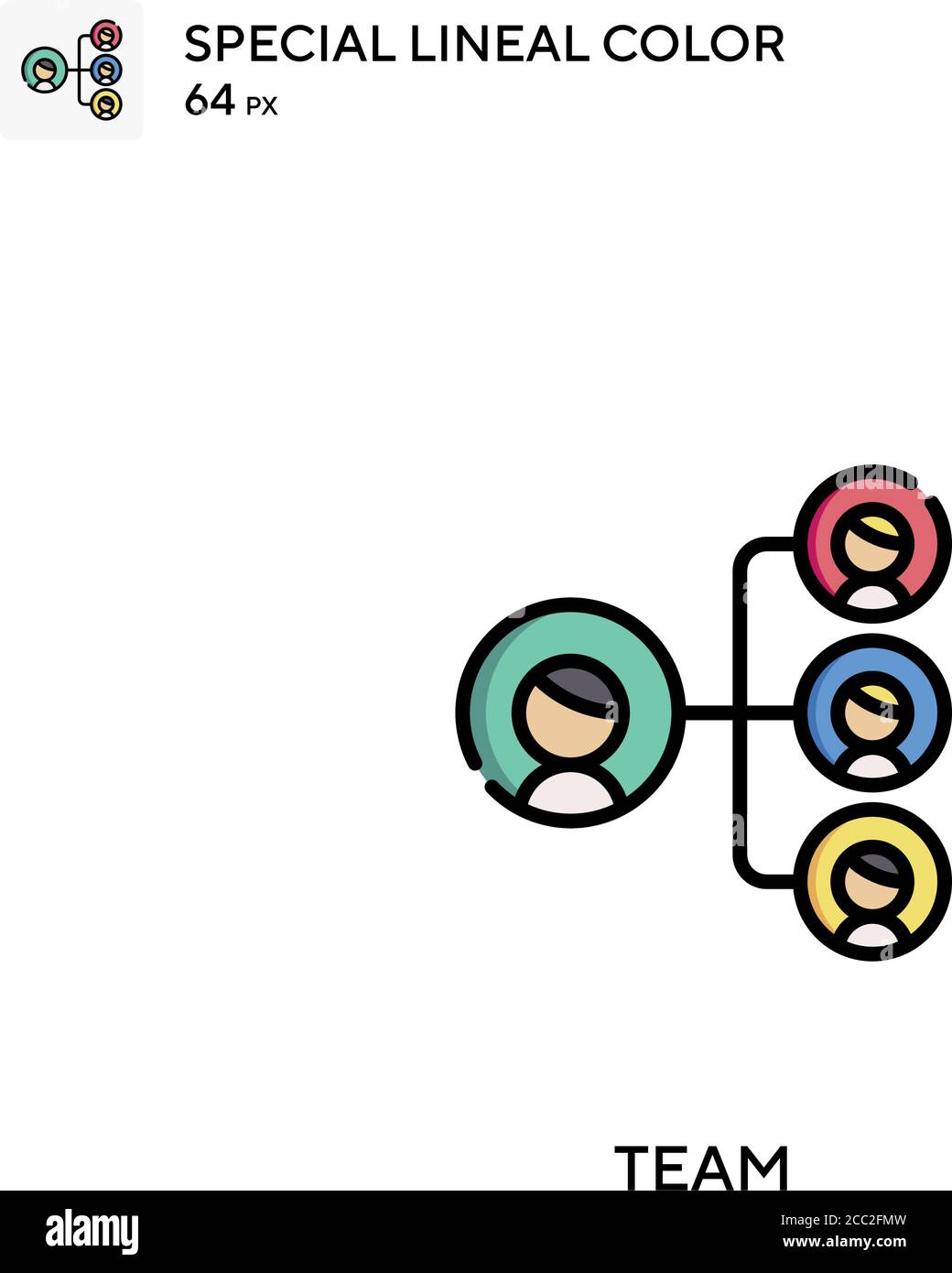 Team Special lineal color vector icon. Team icons for your business ...