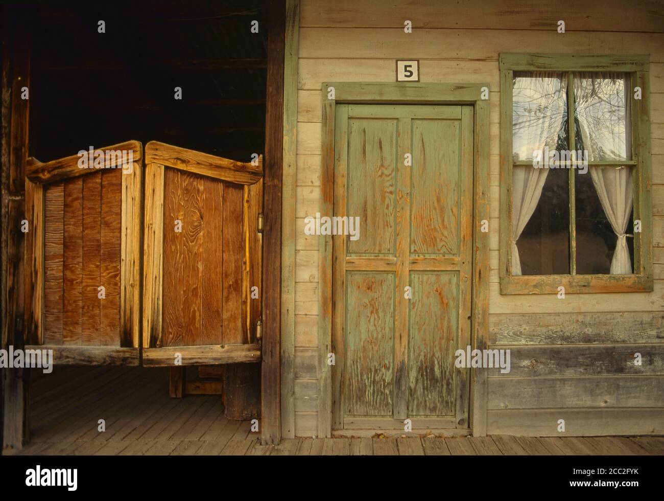 Cochise County  AZ / NOV  Rustic details at the OK Corral in Tombstone. Stock Photo