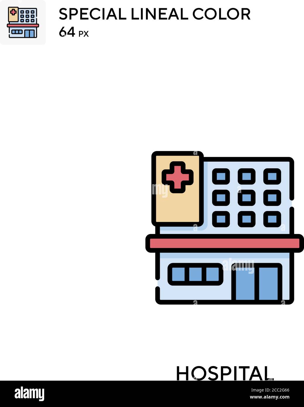 Hospital Special lineal color vector icon. Hospital icons for your ...