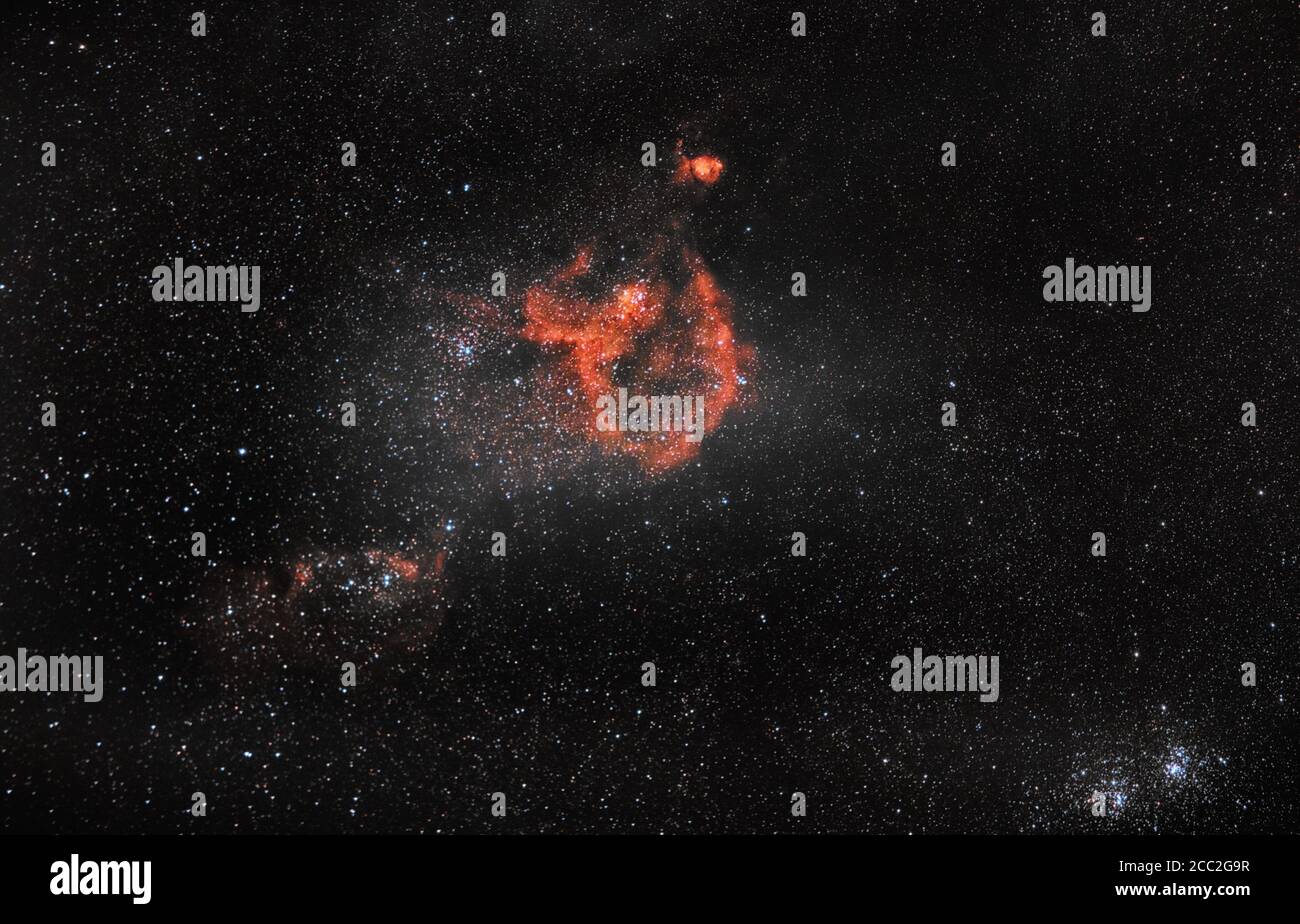 Nebula in the sky, astrophotography in Alava, Spain Stock Photo