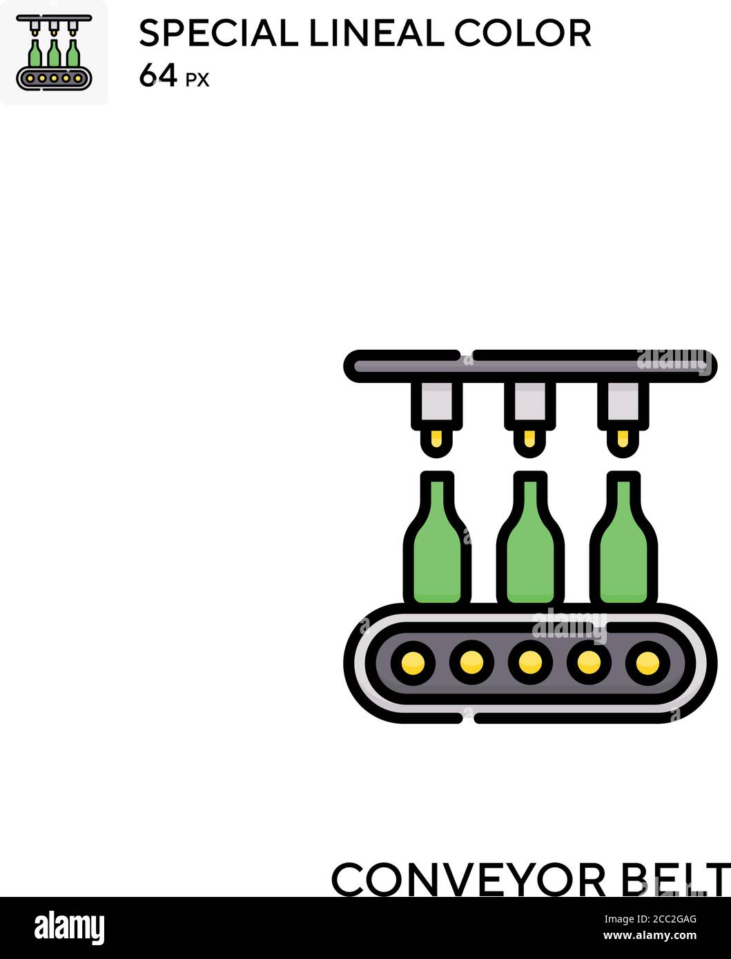 Conveyor belt Special lineal color vector icon. Conveyor belt icons for ...