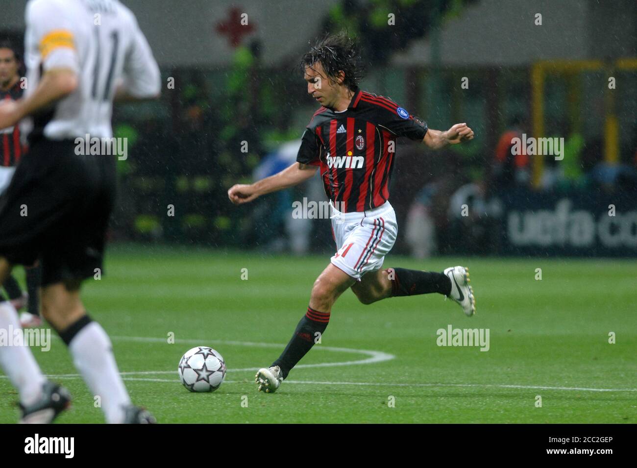 Milan Italy , 02 May 2007, "SAN SIRO " Stadium, UEFA Champions League 2006/ 2007, AC Milan - FC Manchester United: Andrea Pirlo in action during the  match Stock Photo - Alamy