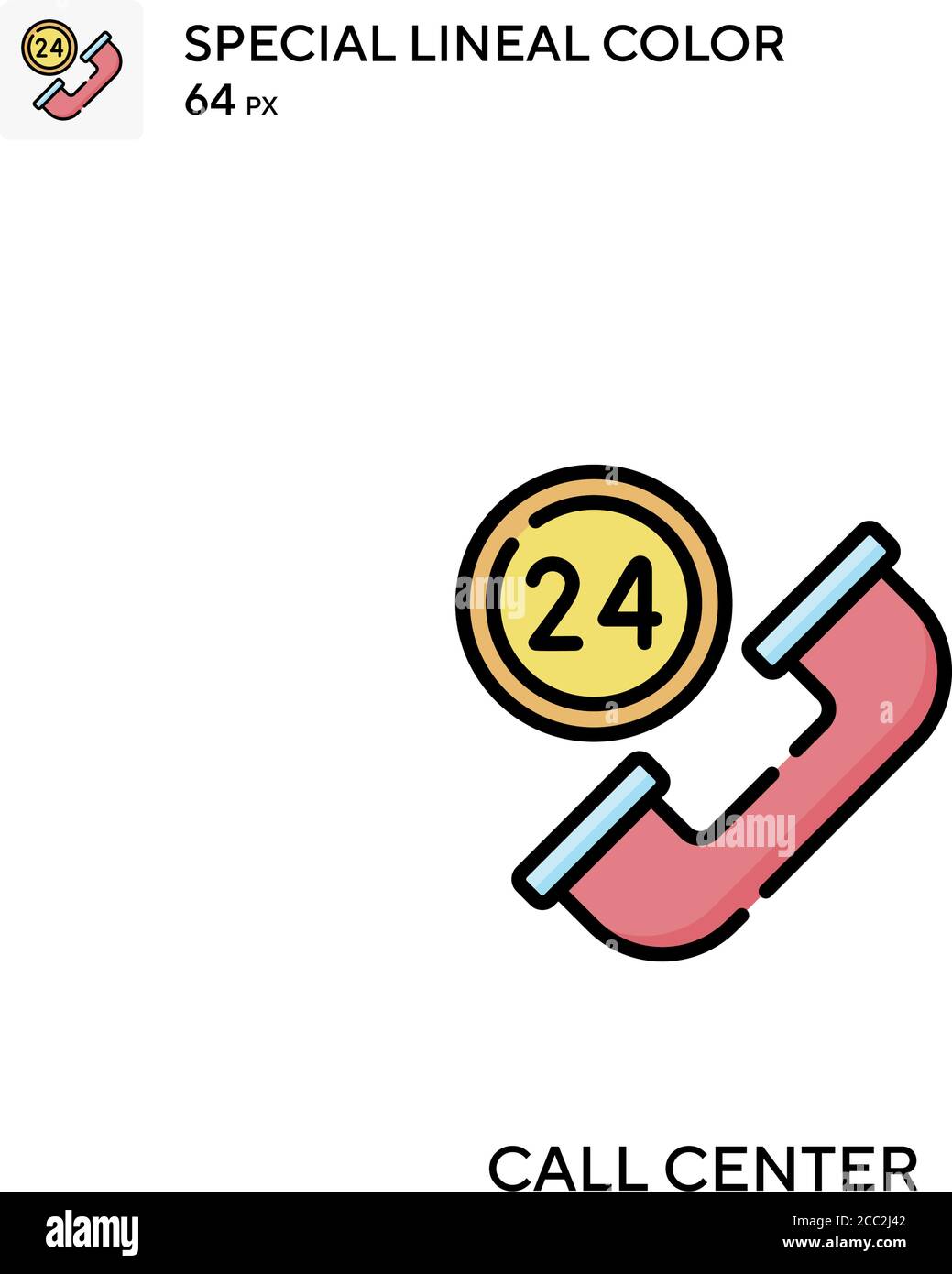 Call center Special lineal color vector icon. Call center icons for ...