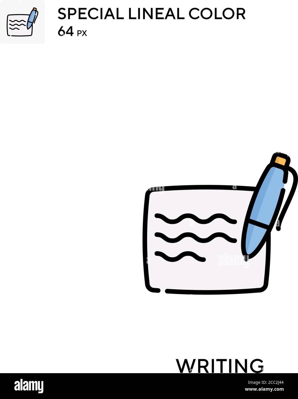 Writing Special lineal color vector icon. Writing icons for your ...