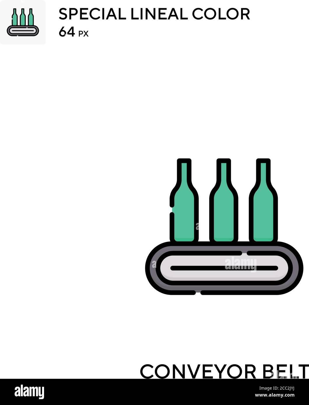 Conveyor belt Special lineal color vector icon. Conveyor belt icons for your business project Stock Vector