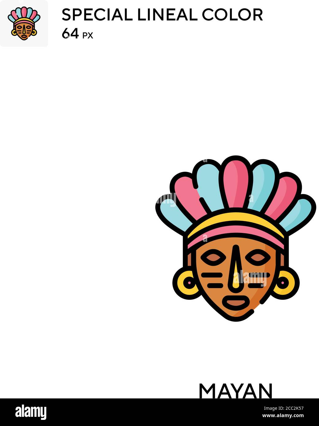 Mayan Special lineal color vector icon. Mayan icons for your business ...