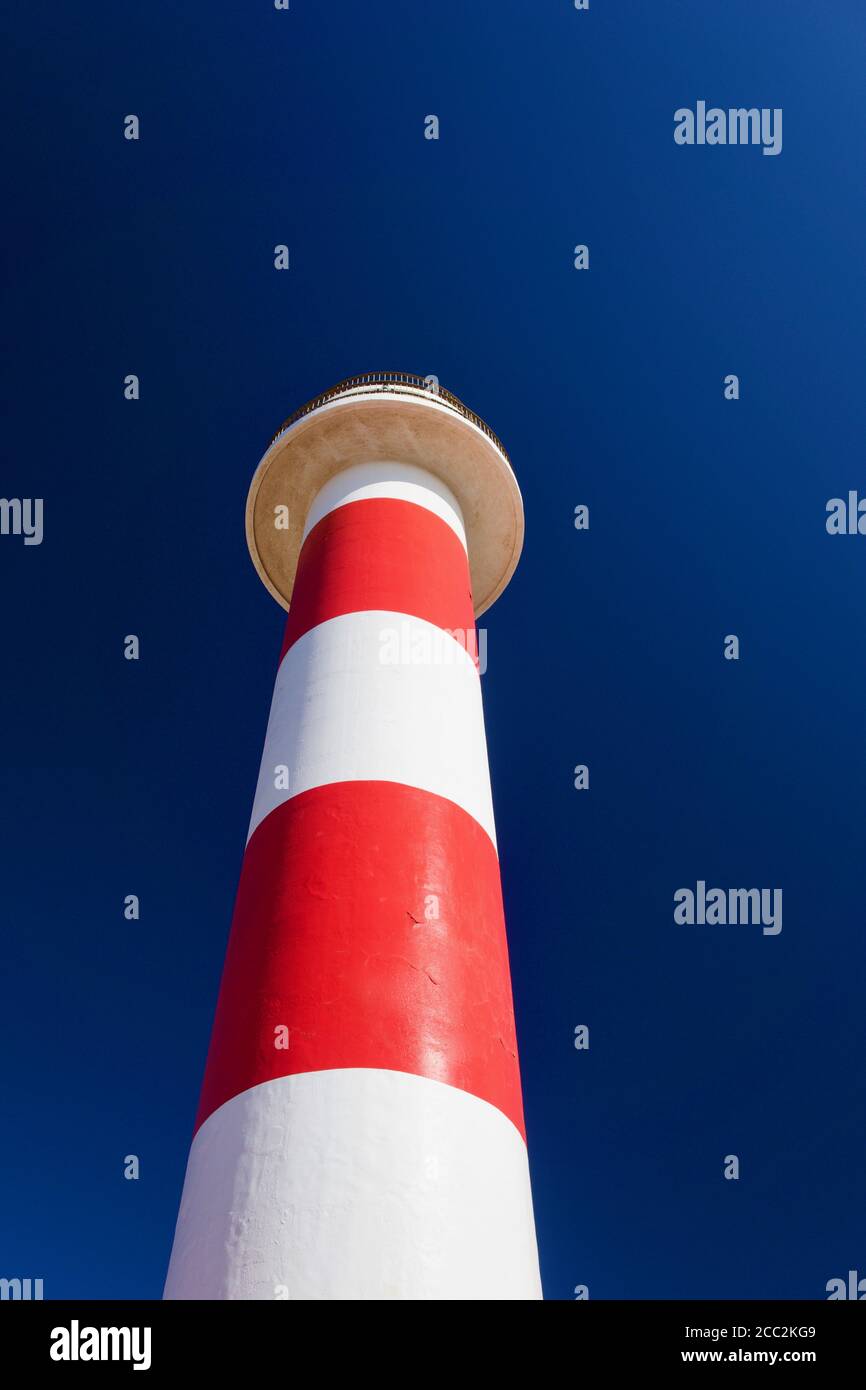 Low angle shot of red and white lighthouse Stock Photo - Alamy