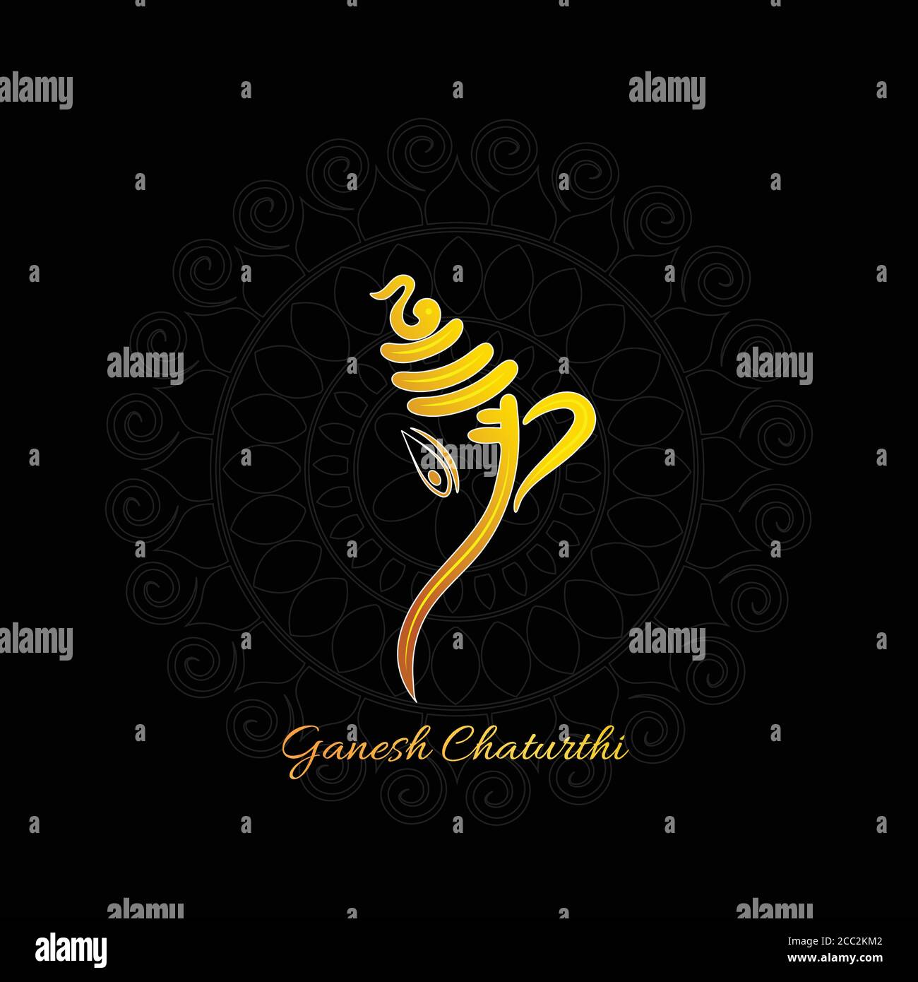 Vector Illustration Of Lord Ganpati Abstract Background For Ganesh Chaturthi Festival Of India Stock Vector Image Art Alamy