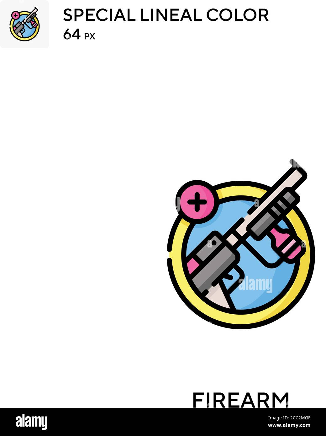 Firearm Special lineal color vector icon. Firearm icons for your ...