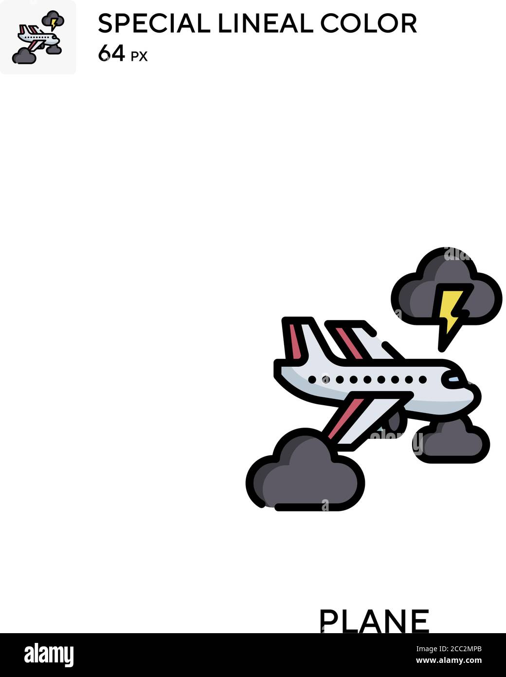 Plane Special Lineal Color Vector Icon Plane Icons For Your Business 