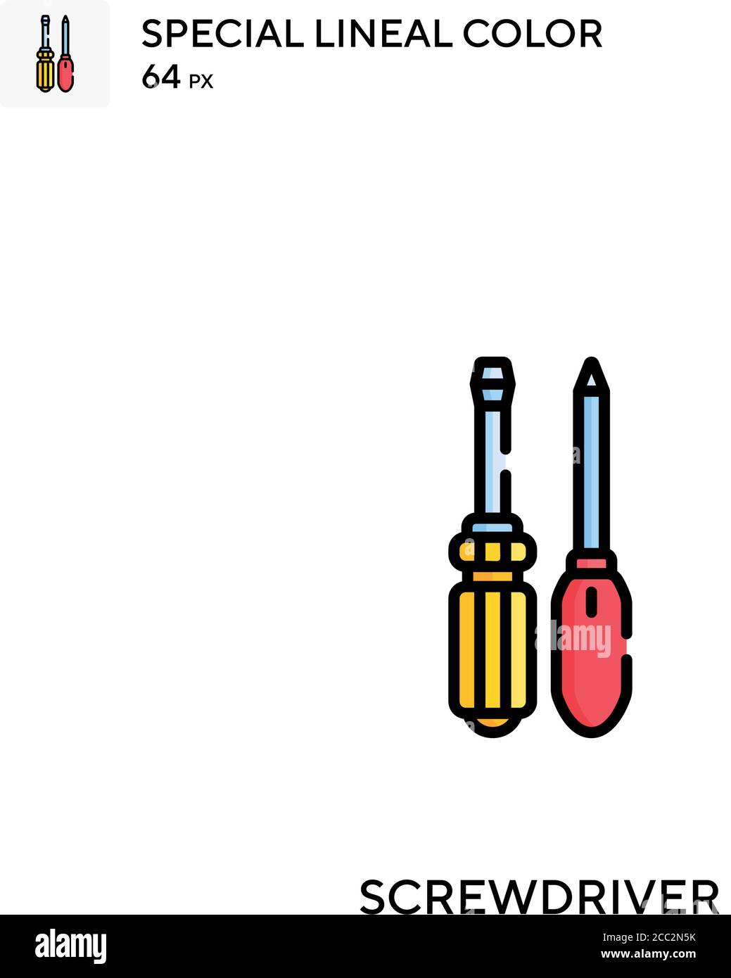Screwdriver Special lineal color vector icon. Screwdriver icons for ...