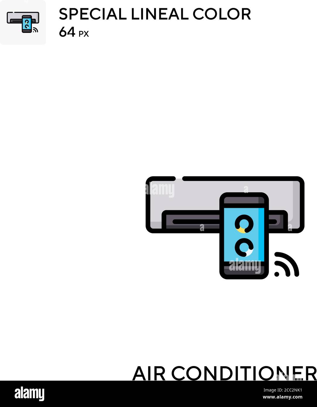 Air conditioner Special lineal color vector icon. Air conditioner icons ...