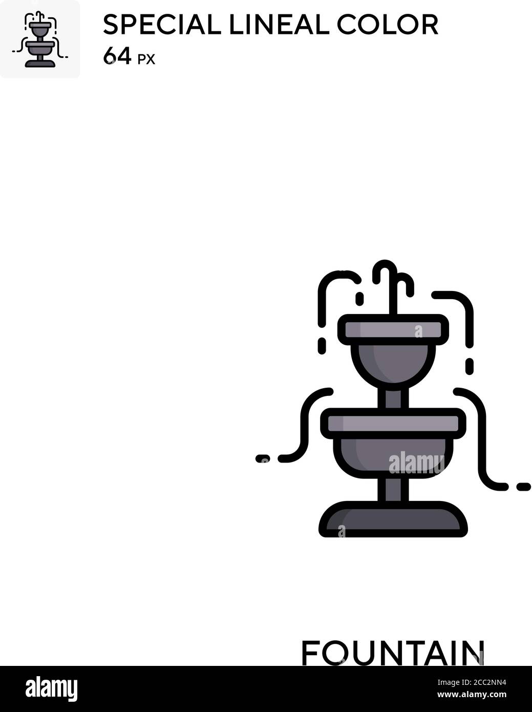 Fountain Special lineal color vector icon. Fountain icons for your ...