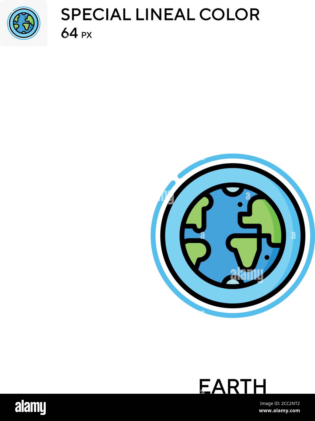 Earth Special lineal color vector icon. Earth icons for your business ...