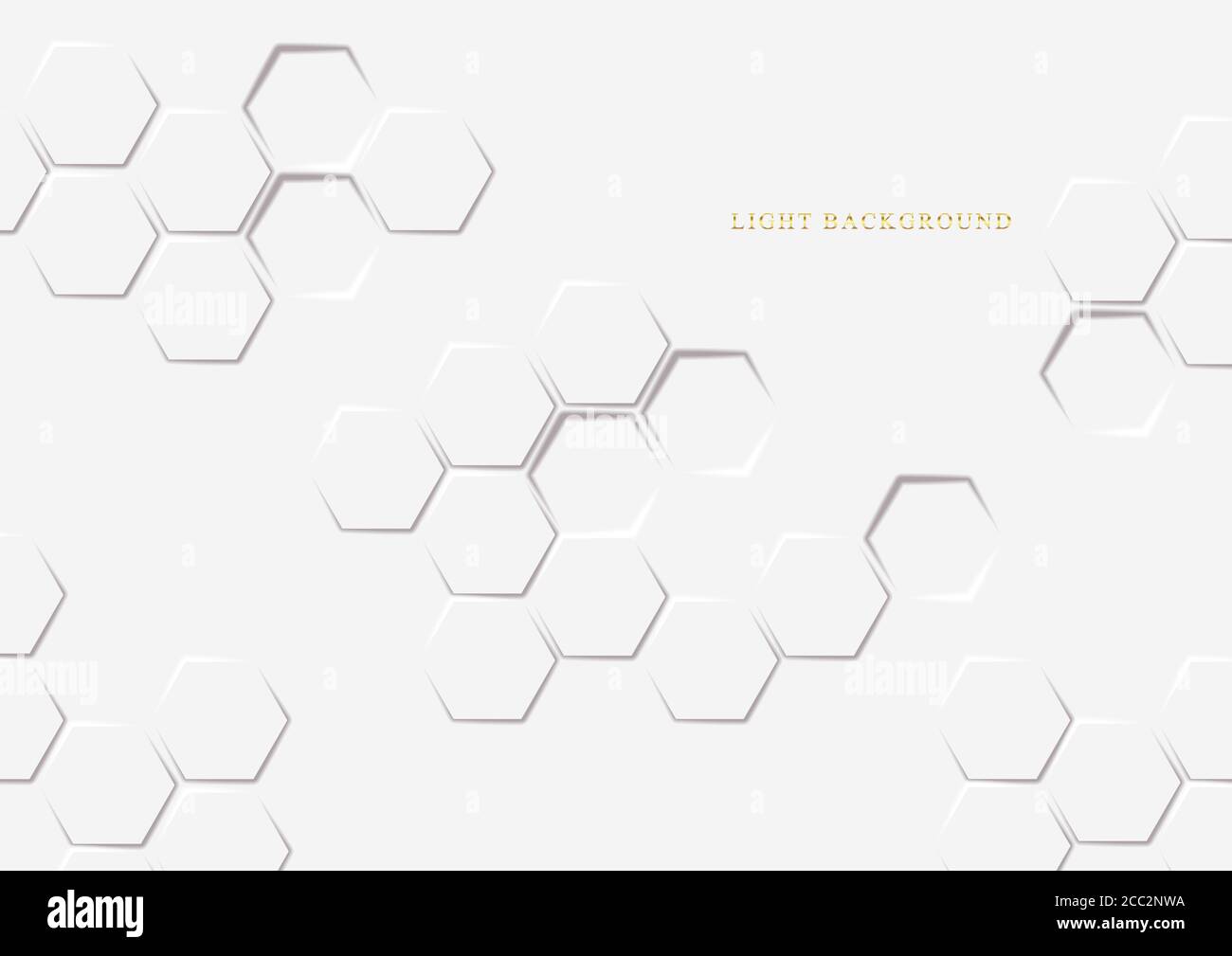Abstract paper Hexagon white Background ,light and shadow Stock Vector ...