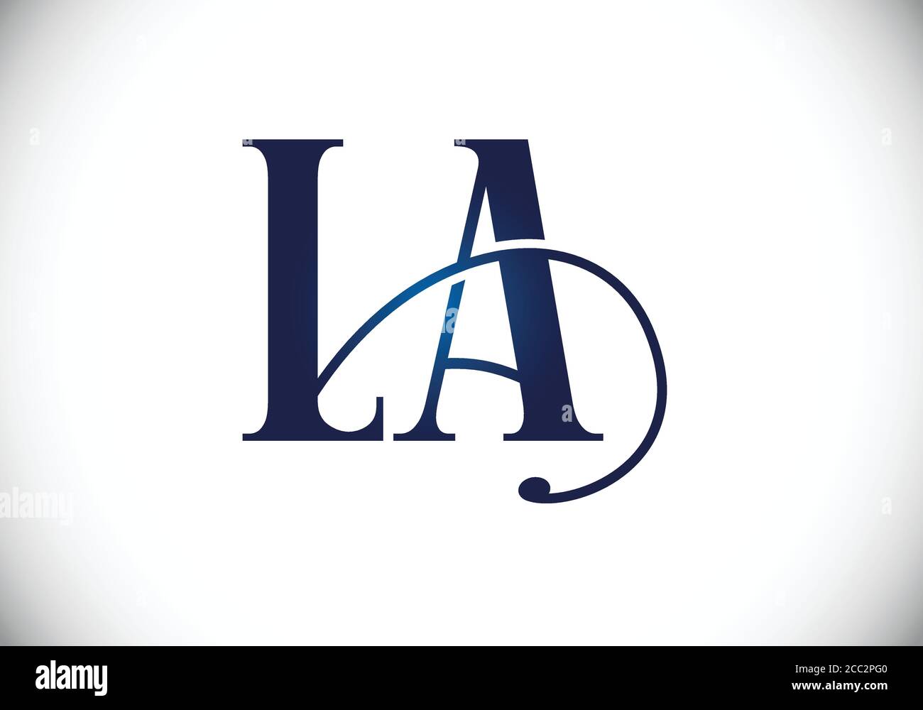 Initial Monogram Letter L A Logo Design Vector Template. L A monogram Logo. Stock Vector