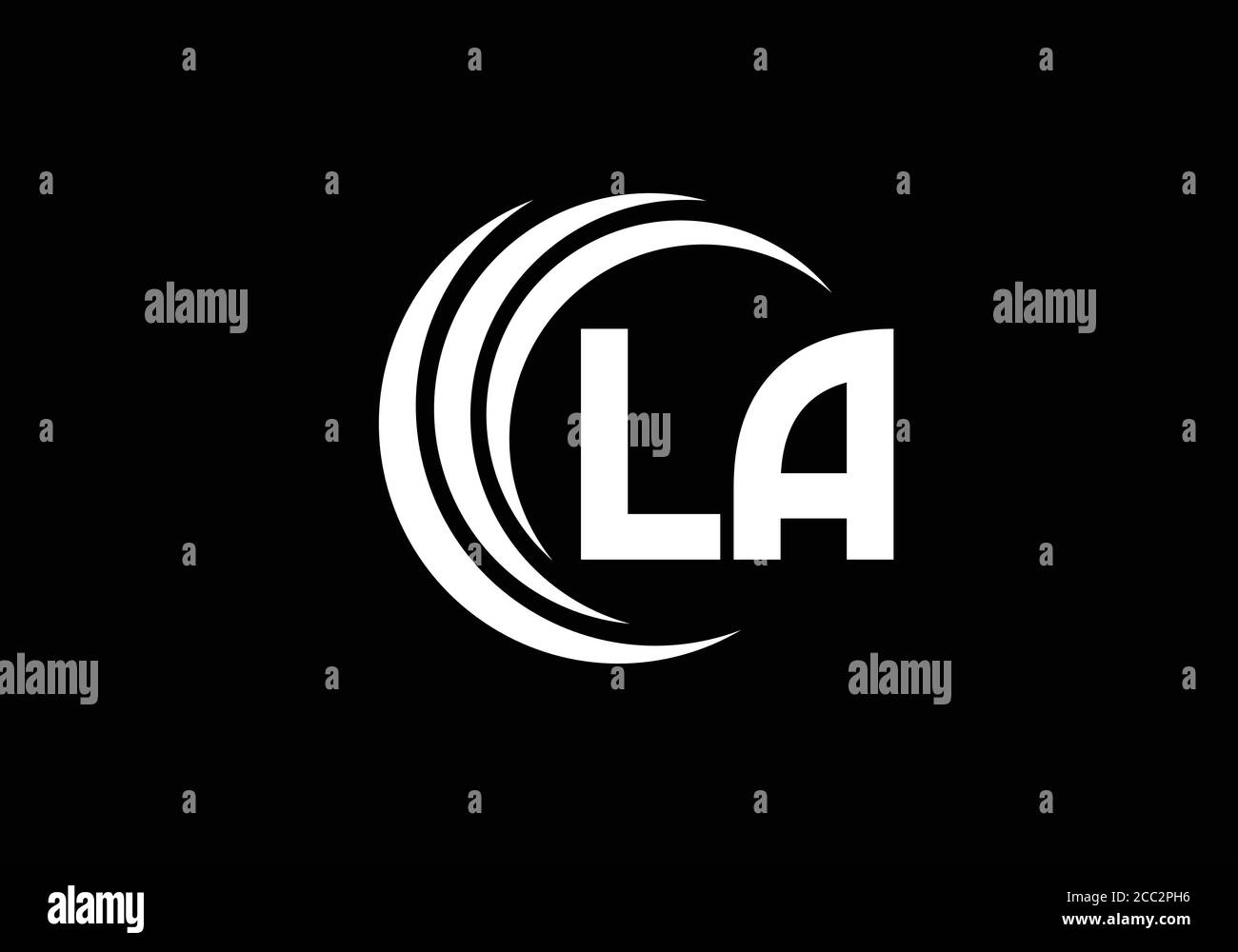 Initial Monogram Letter L A Logo Design Vector Template. L A monogram ...