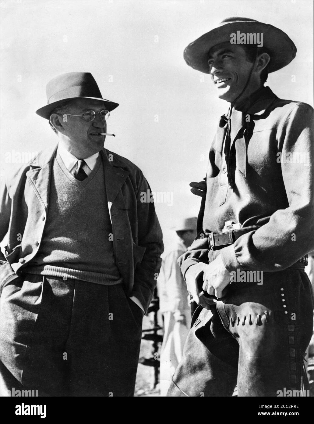DAVID O. SELZNICK and DAVID O. SELZNICK on set candid during filming of ...