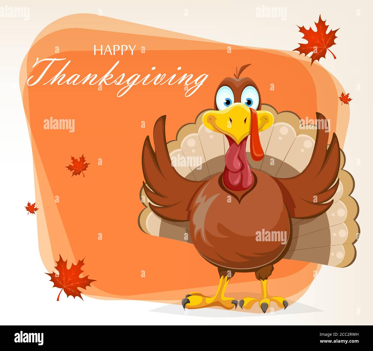 Happy Thanksgiving Day greeting card. Funny Thanksgiving Turkey bird ...