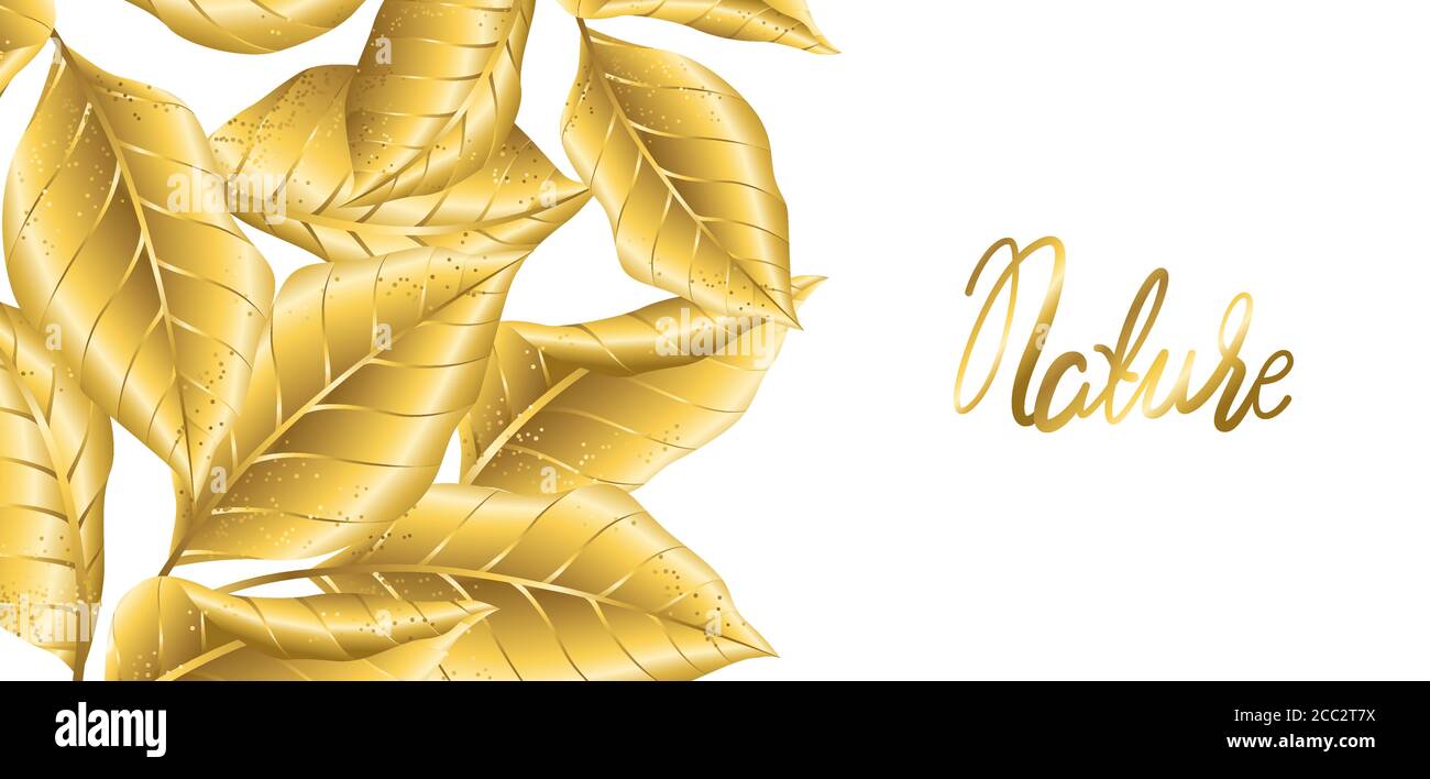 Gold Fall Background Floral background with gold autumn foliage Stock Vector Image & Art - Alamy