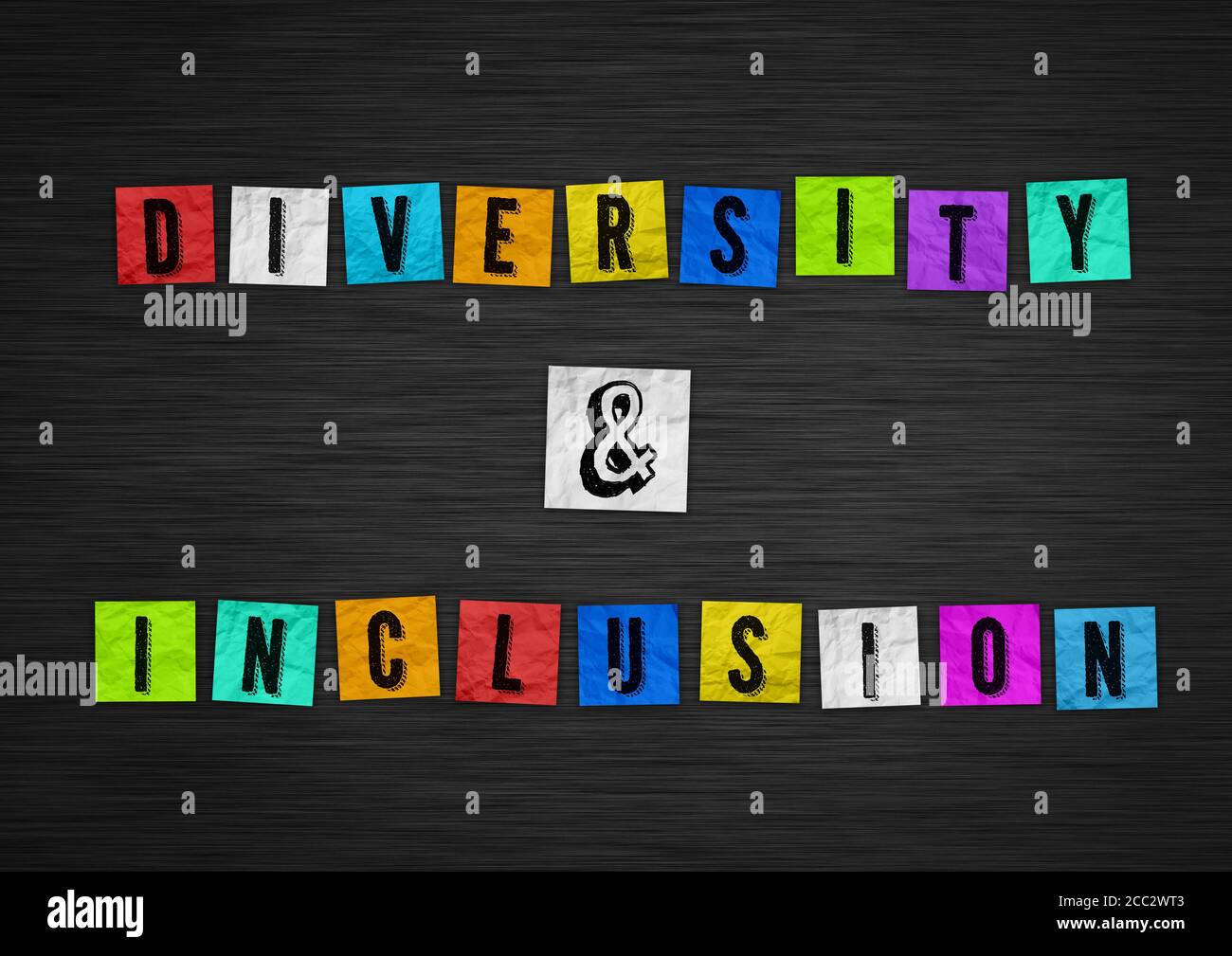 Diversity and Inclusion - chalkboard concept Stock Photo