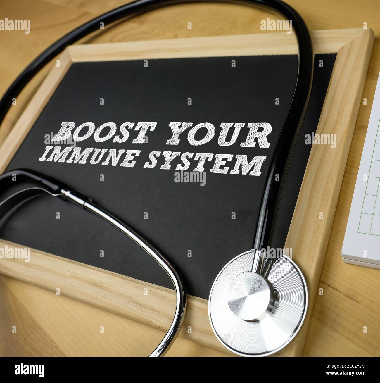Boost your immune system - chalkboard concept Stock Photo