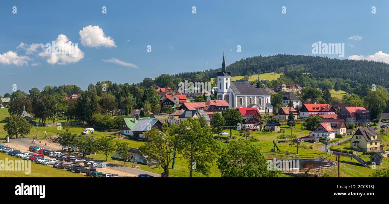 Church of St. Vitus, Prichovice, Jizera mountains, Czech republic Stock Photo