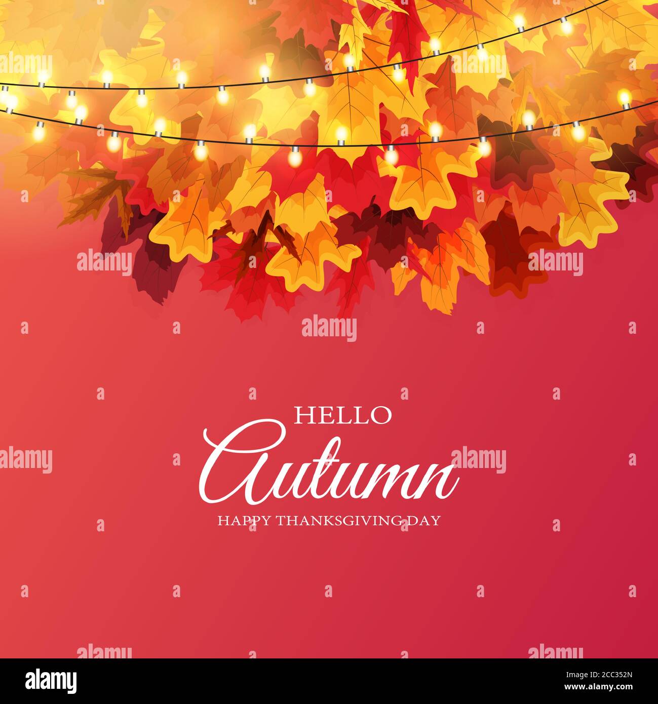 Shiny Autumn Leaves Banner Background. Vector Illustration Stock Vector ...