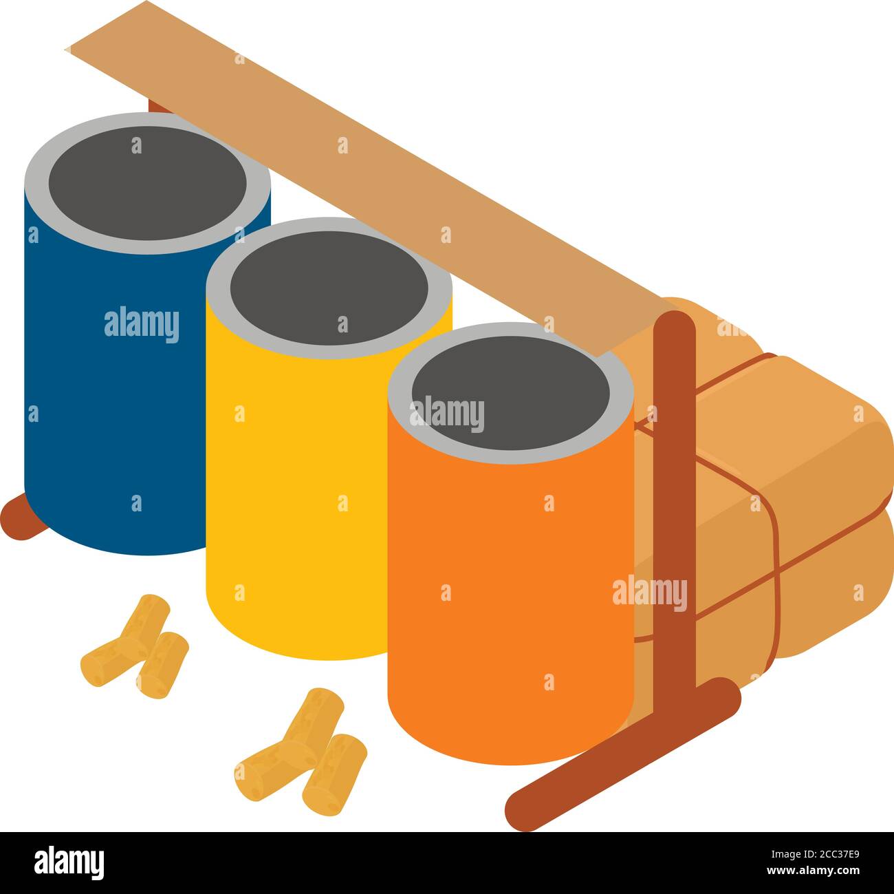Reducing waste icon, isometric style Stock Vector