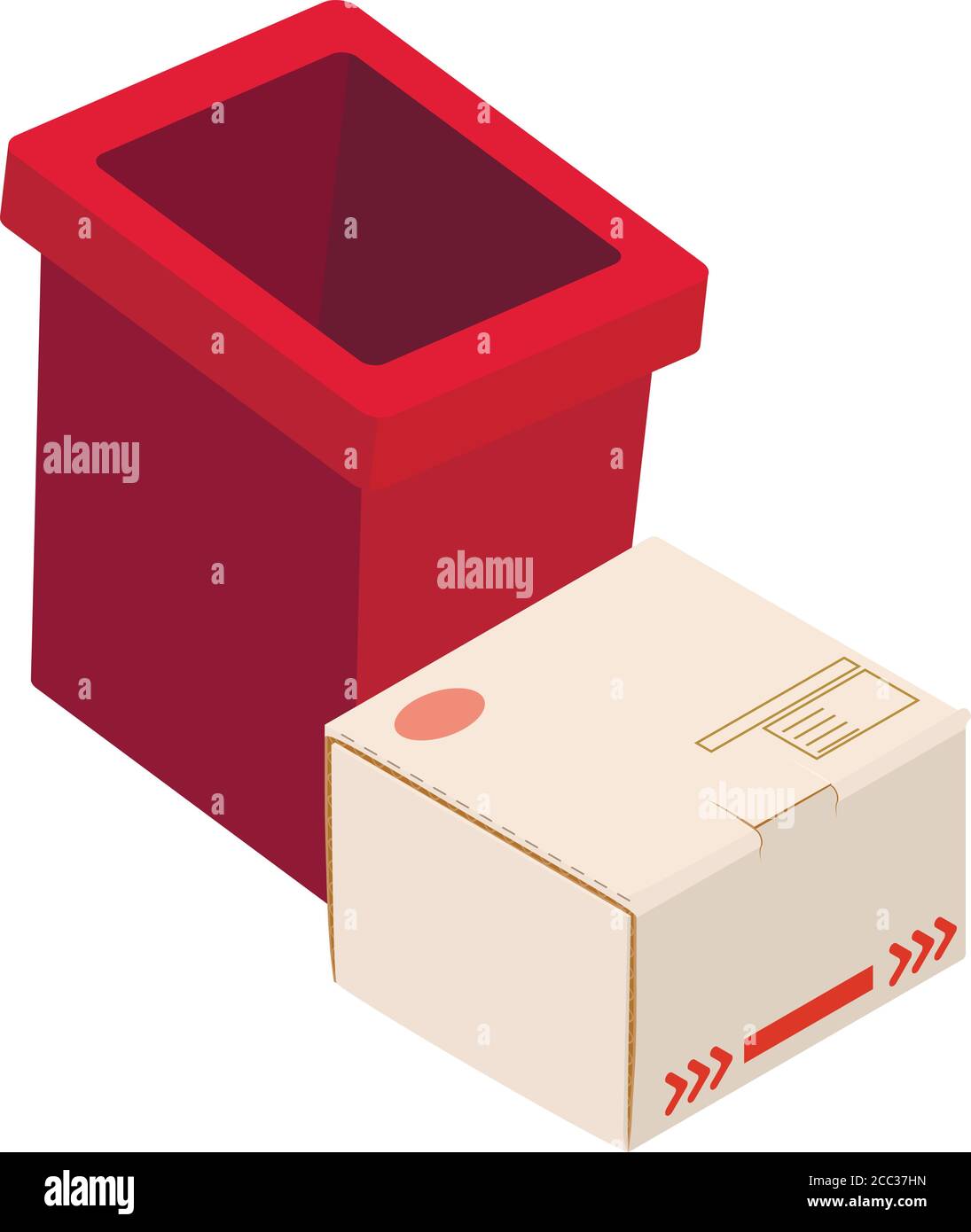 Recycling icon, isometric style Stock Vector