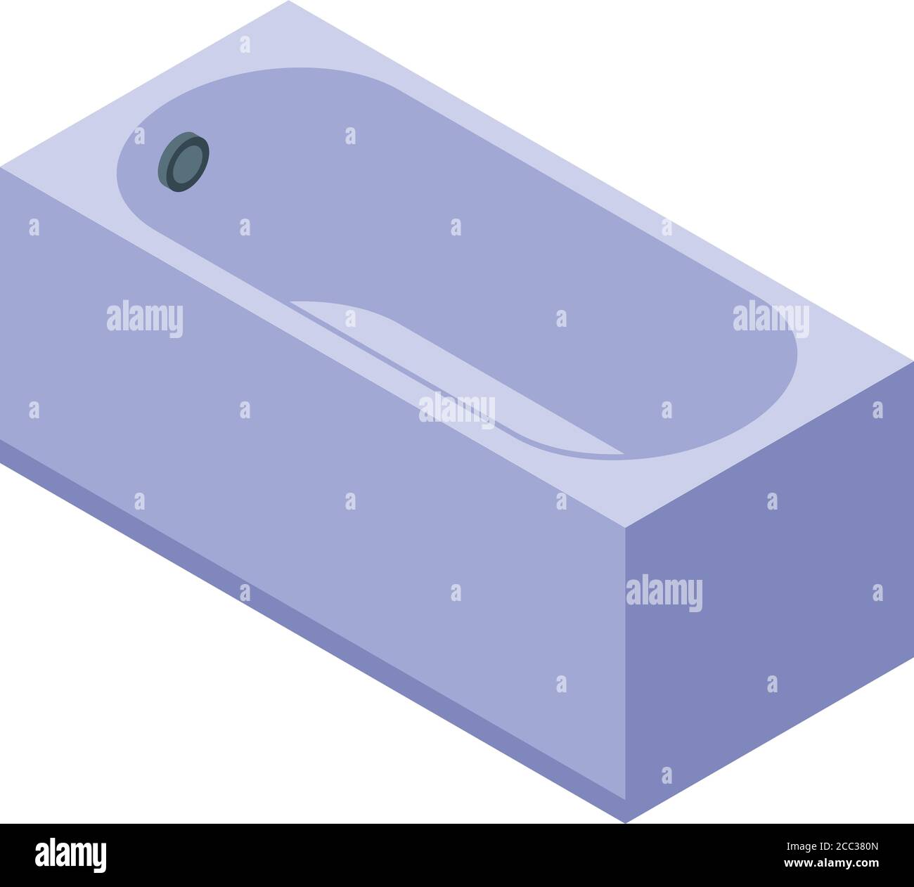 Ceramic bathtub icon, isometric style Stock Vector Image & Art - Alamy