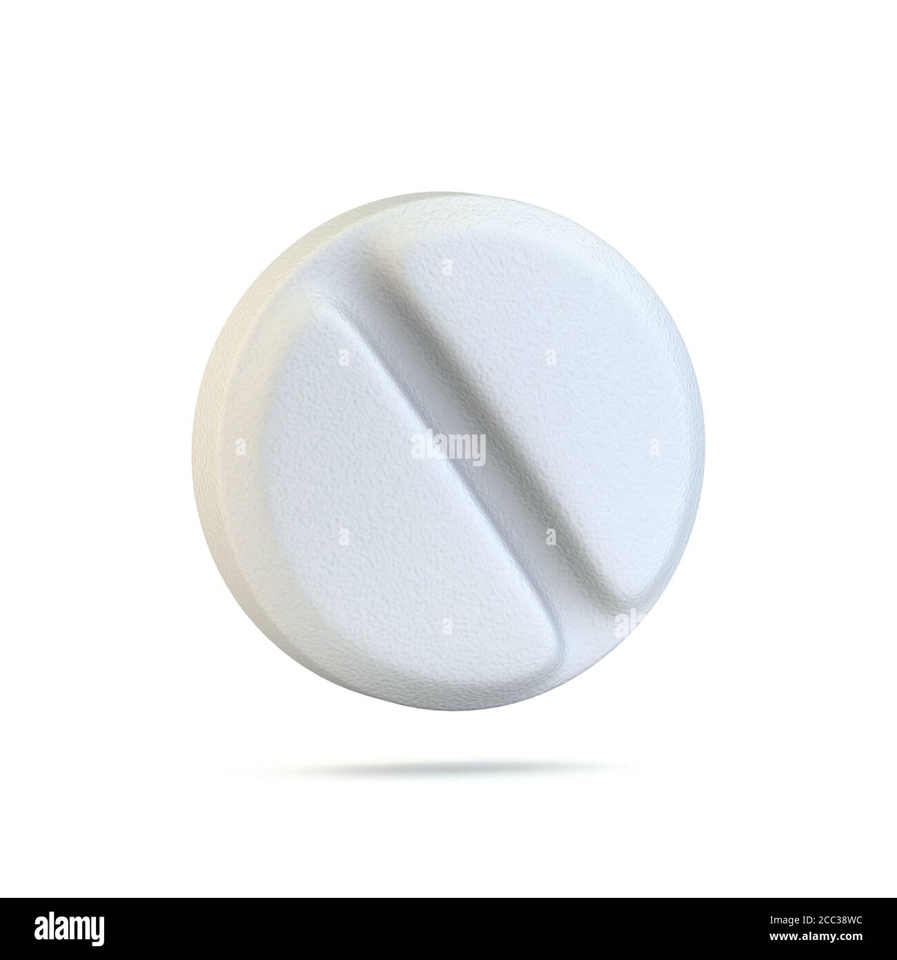 Single medical pill 3D render illustration isolated on white background ...