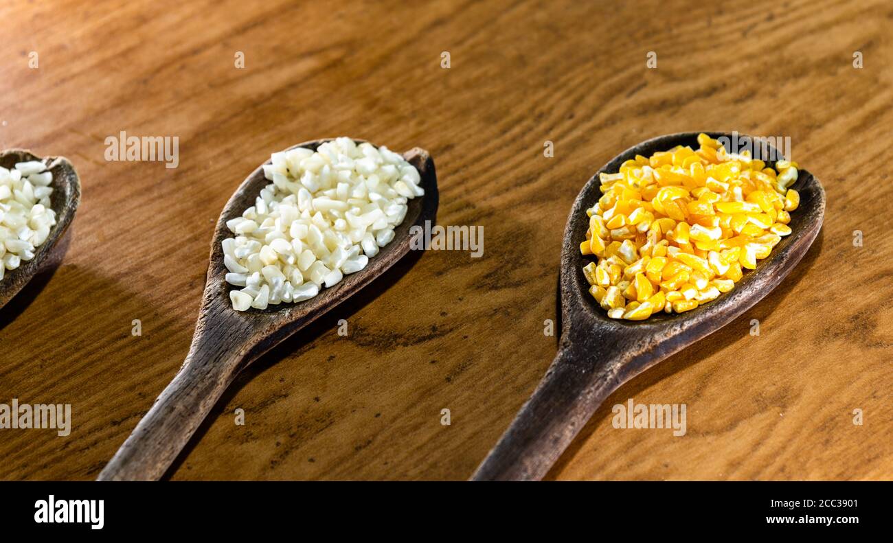 Corn for hominy. Dish known in different regions of Brazil, hominy can