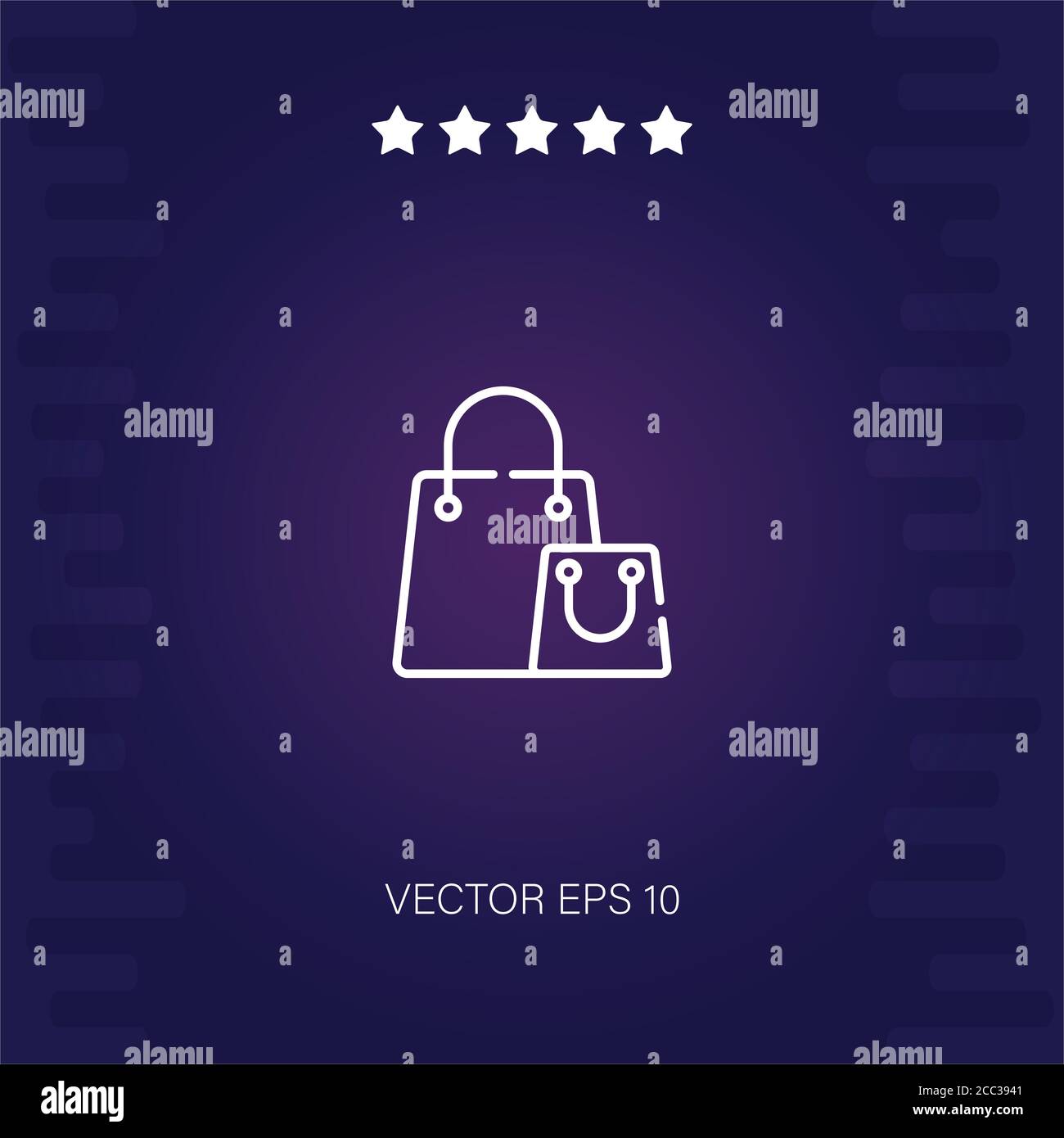 shopping bag vector icon modern illustration Stock Vector Image & Art ...