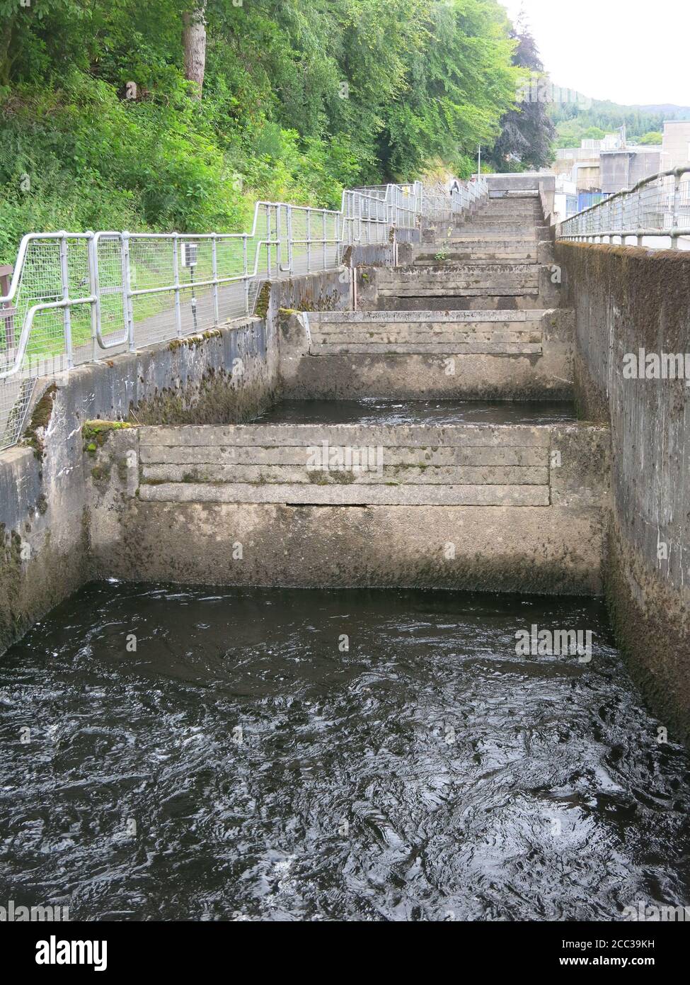 The first of its kind to be built in Scotland, the fish ladder