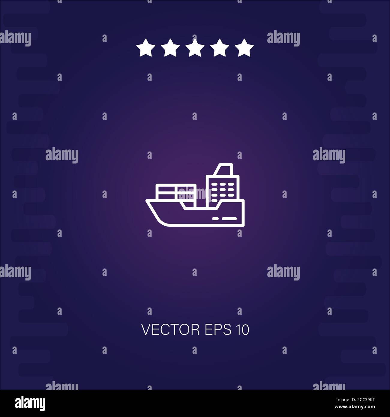 cargo ship vector icon modern illustration Stock Vector Image & Art - Alamy