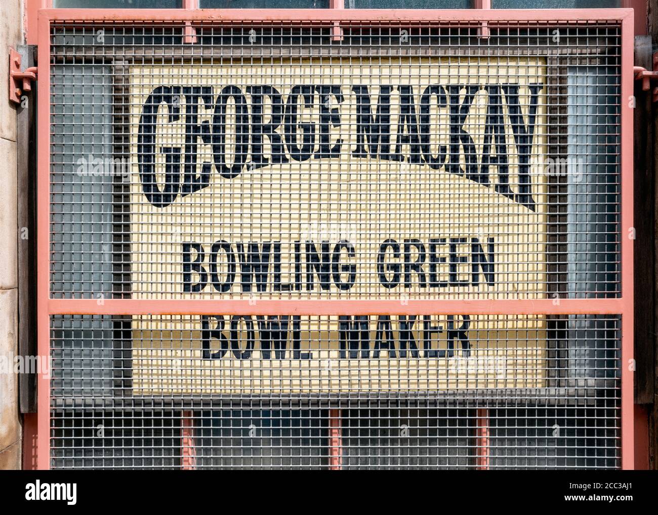 George Mackay, Bowling Green Bowl Maker, Blackfriars Street, Edinburgh, Scotland, UK. Stock Photo