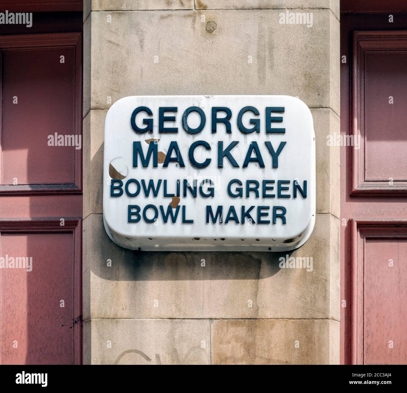 George Mackay, Bowling Green Bowl Maker, Blackfriars Street, Edinburgh, Scotland, UK. Stock Photo