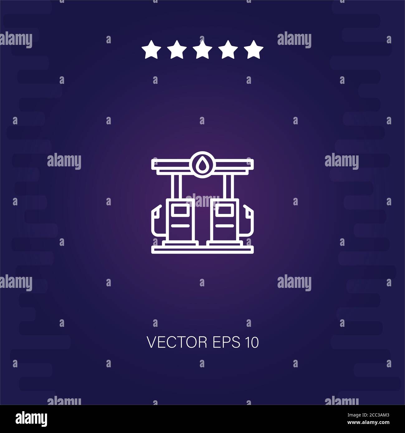 gas station vector icon modern illustration Stock Vector Image & Art ...