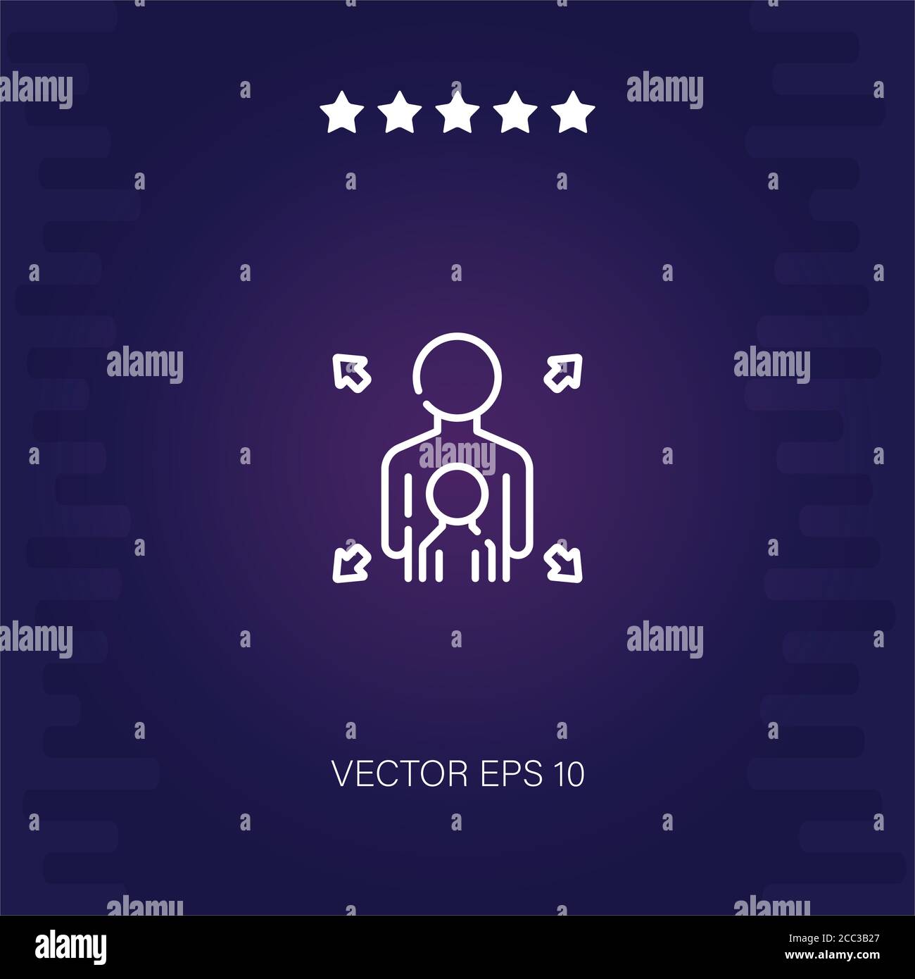 willpower vector icon modern illustration Stock Vector