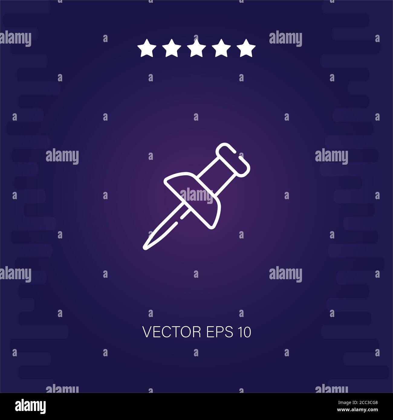 push pin vector icon modern illustration Stock Vector Image & Art - Alamy