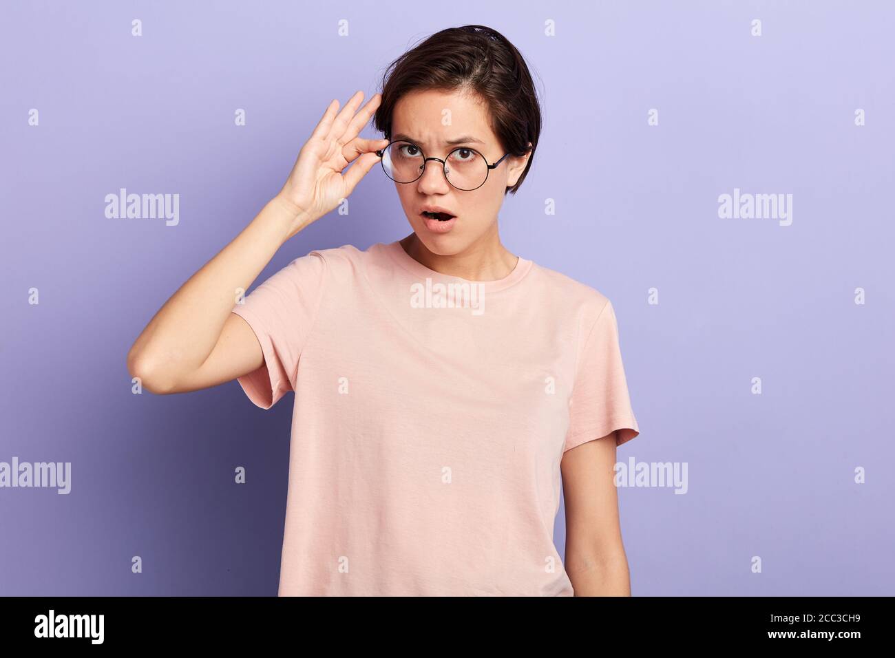 Emotional Woman Being Shocked With Information News Close Up Portrait Isolated Blue Background Facila Expression Studio Shot Stock Photo Alamy Emotional Woman Being Shocked With Information News Close Up Portrait Isolated Blue Background Facila Expression Studio Shot Stock Photo Alamy