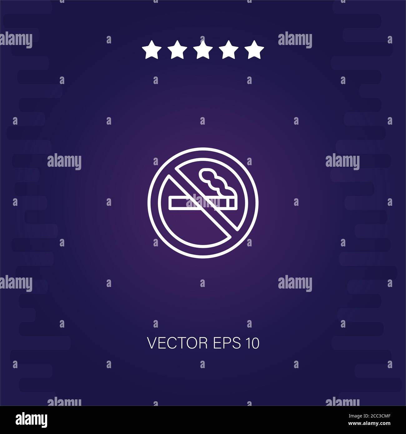 no smoking vector icon modern illustration Stock Vector
