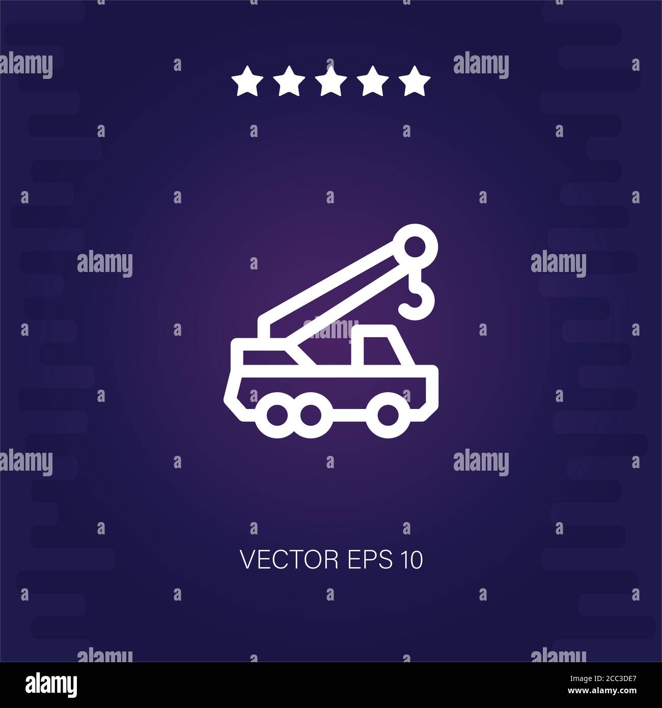 crane truck vector icon modern illustration Stock Vector Image & Art ...