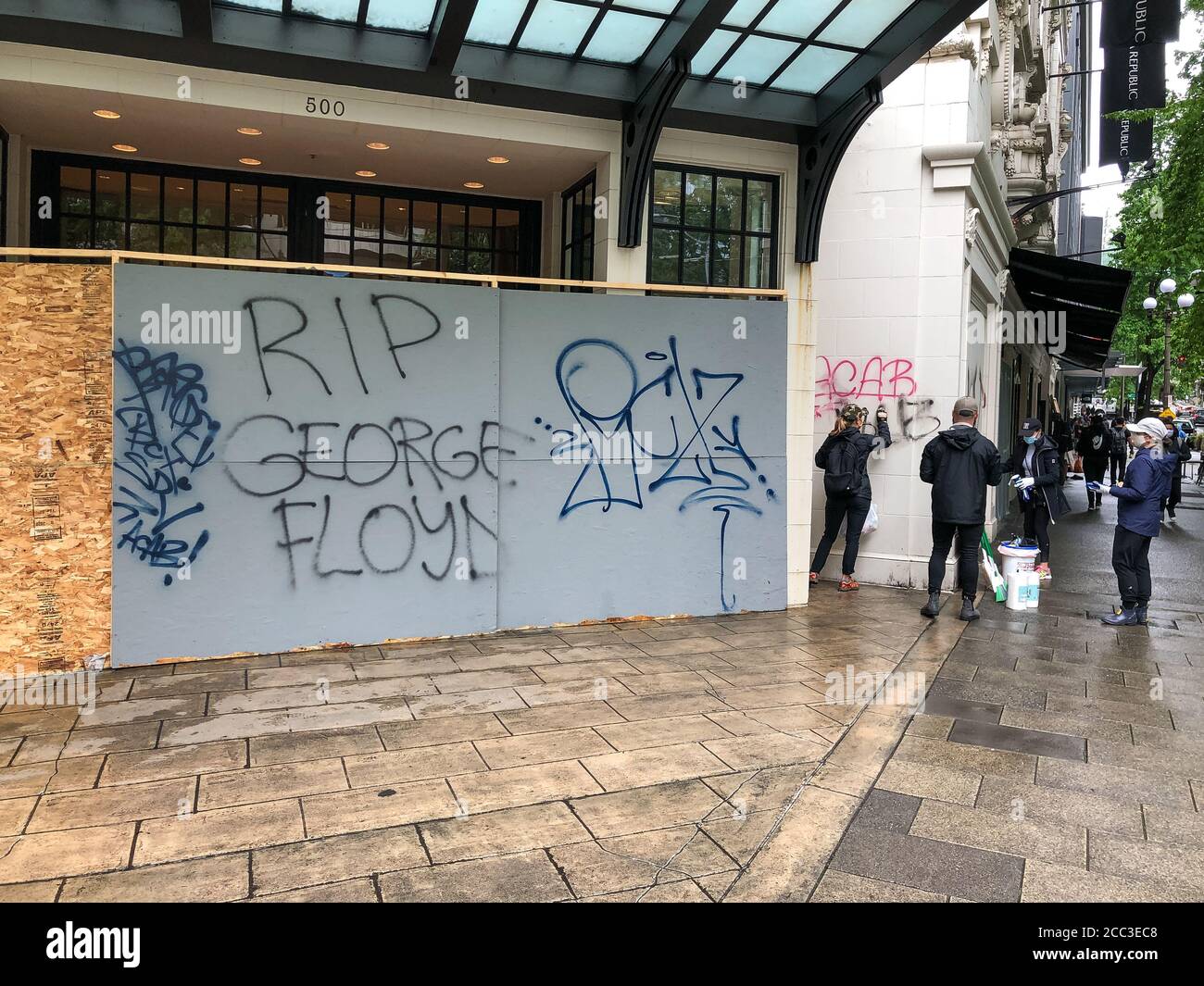 Seattle, USA May 31, 2020 Early in the morning looting and vandalism