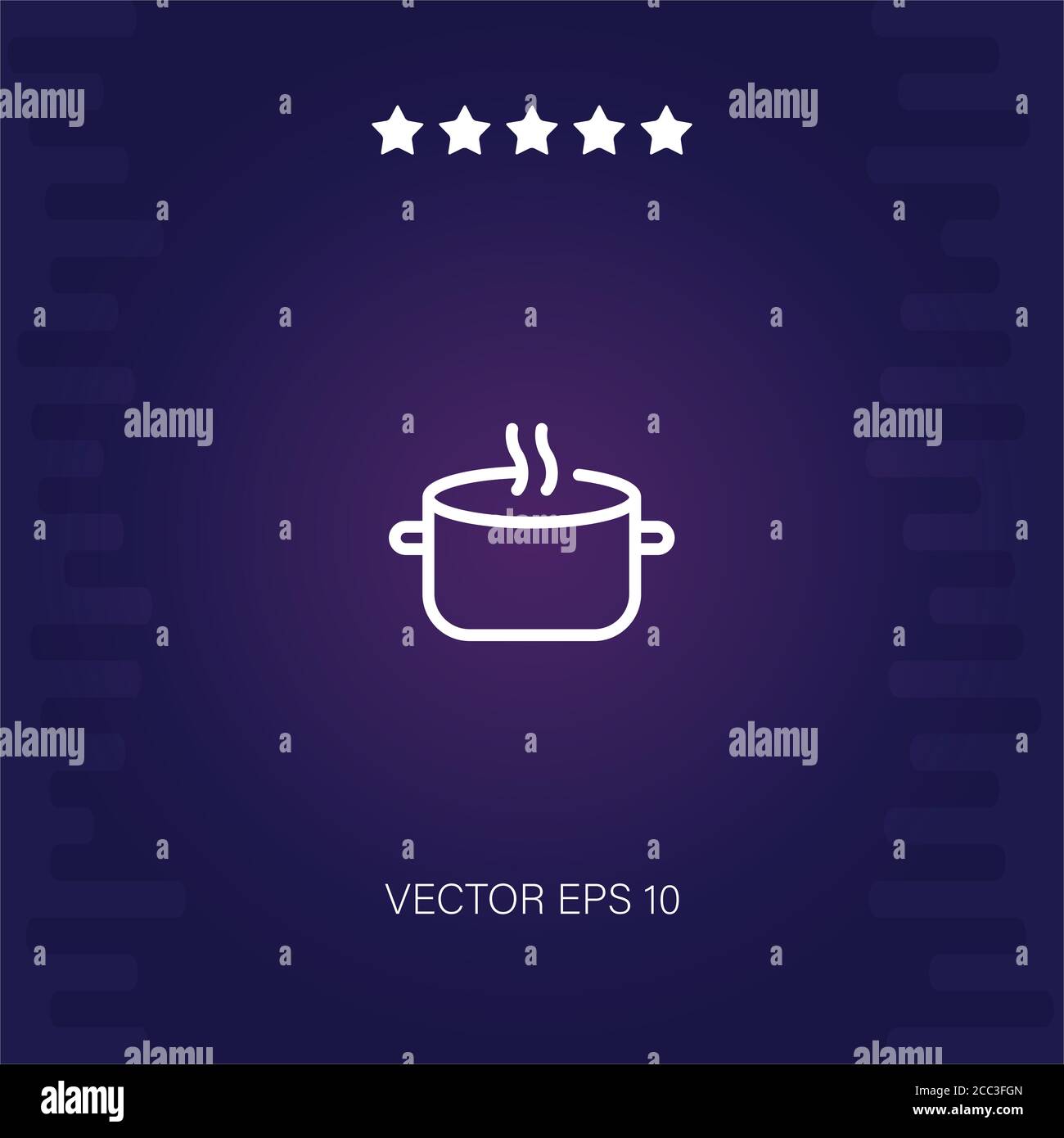 boiling breakfast vector icon modern illustration Stock Vector