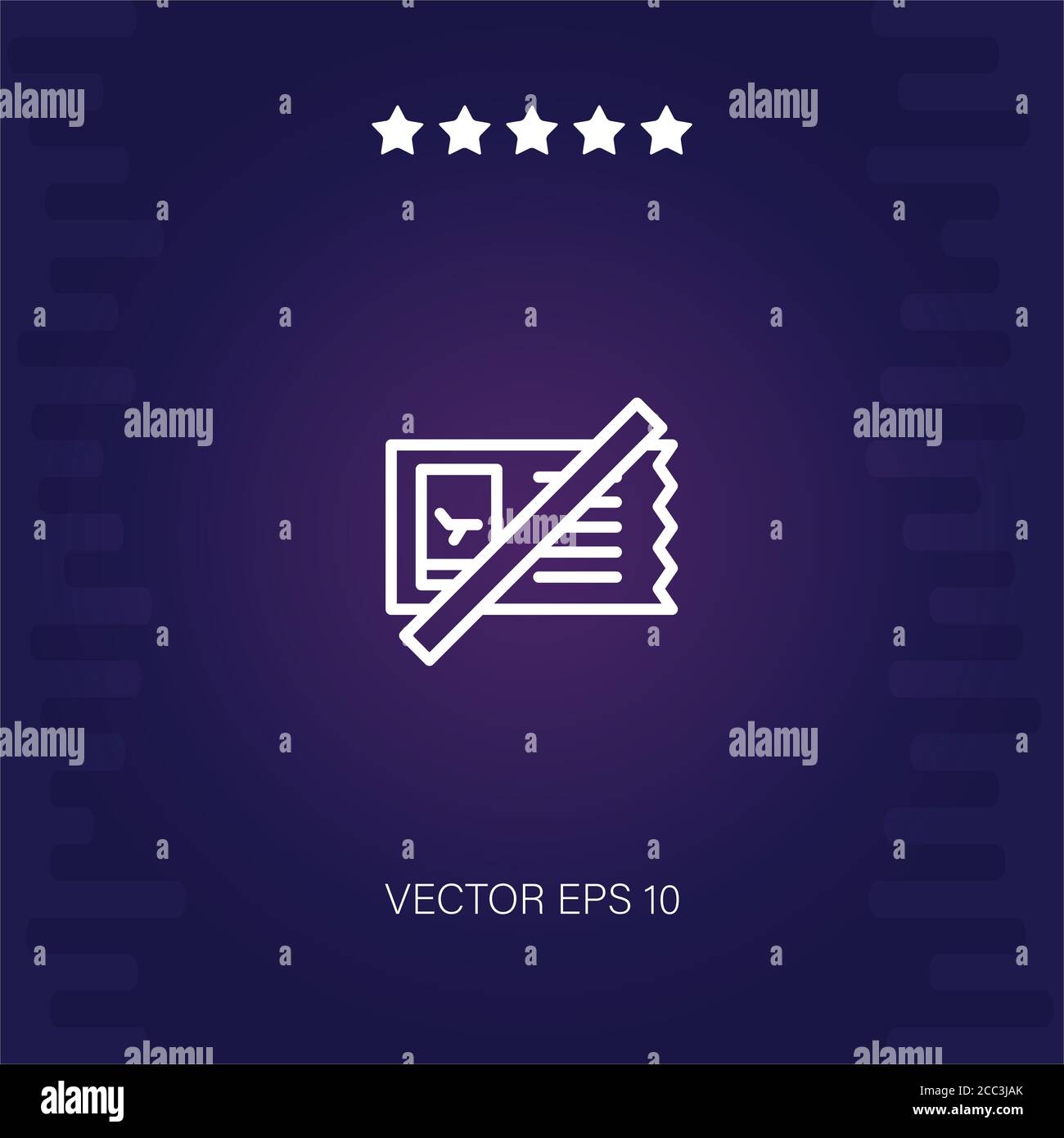plane ticket vector icon modern illustration Stock Vector Image & Art ...