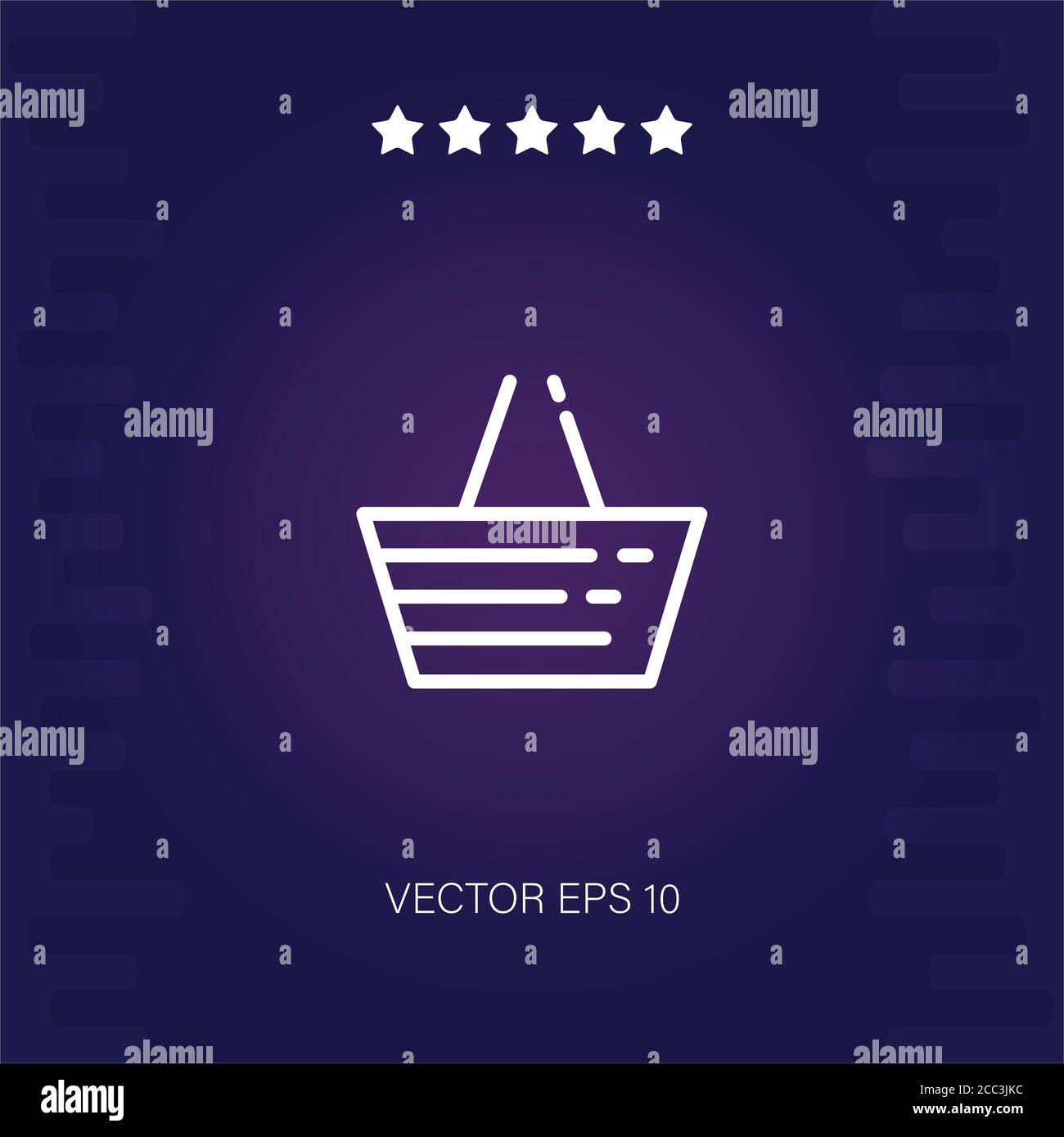 shopping basket vector icon modern illustration Stock Vector Image ...