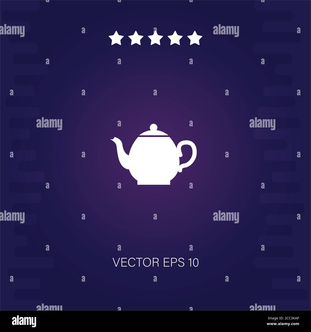 teapot black side view shape vector icon modern illustration Stock Vector