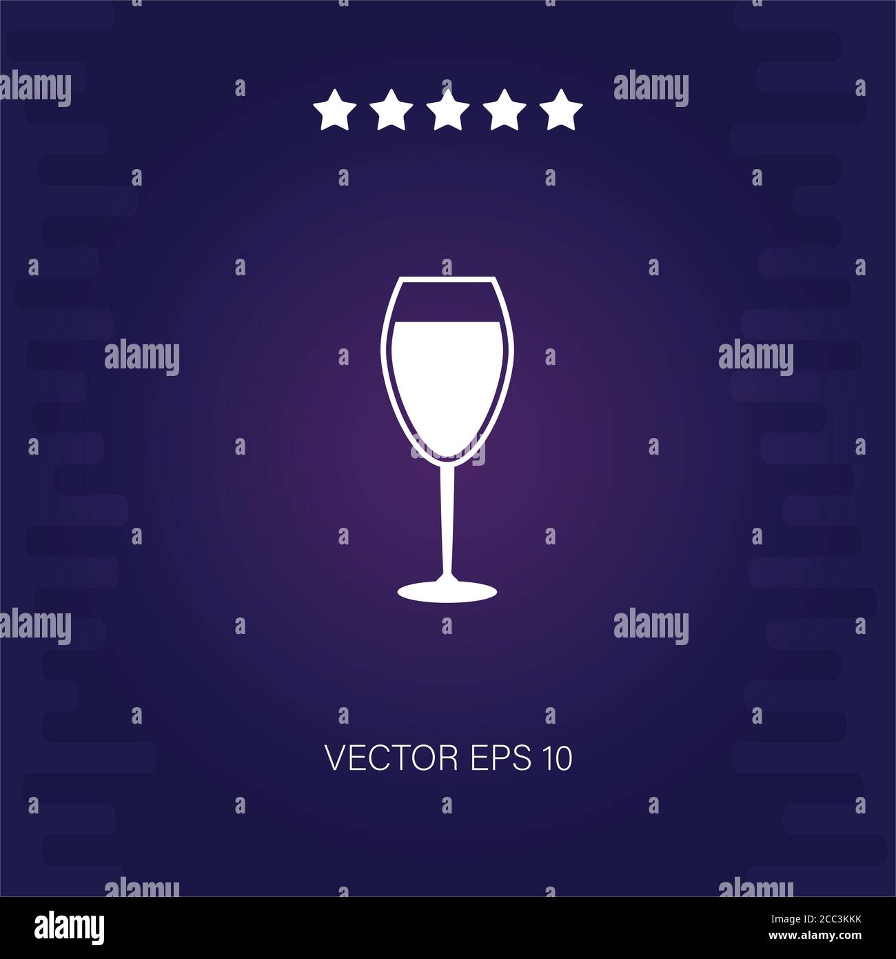 wine full glass vector icon modern illustration Stock Vector Image ...